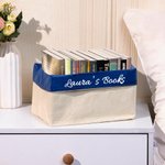 Personalized Minimalist Foldable Script Book Organizer with Name Birthday Gift for Book Lovers