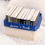 Personalized Minimalist Foldable Script Book Organizer with Name Birthday Gift for Book Lovers