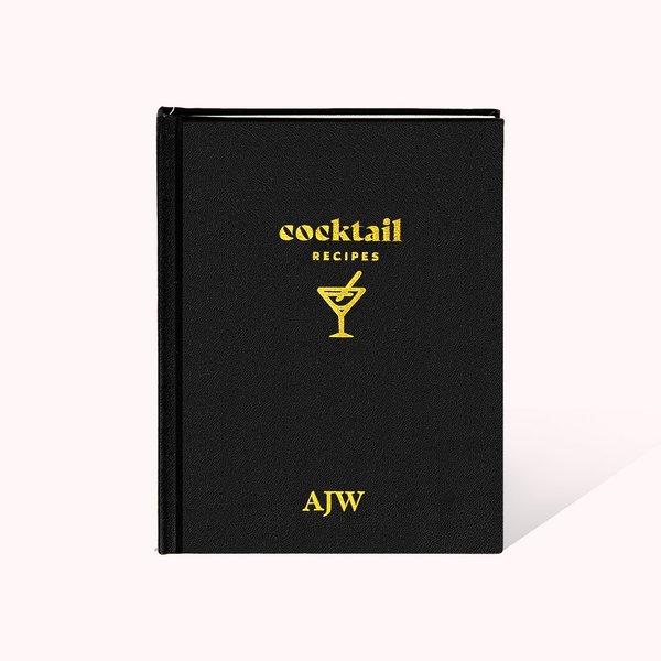 Cahier de Recettes de Cocktails Personnalisé avec Texte Carnet Vierge