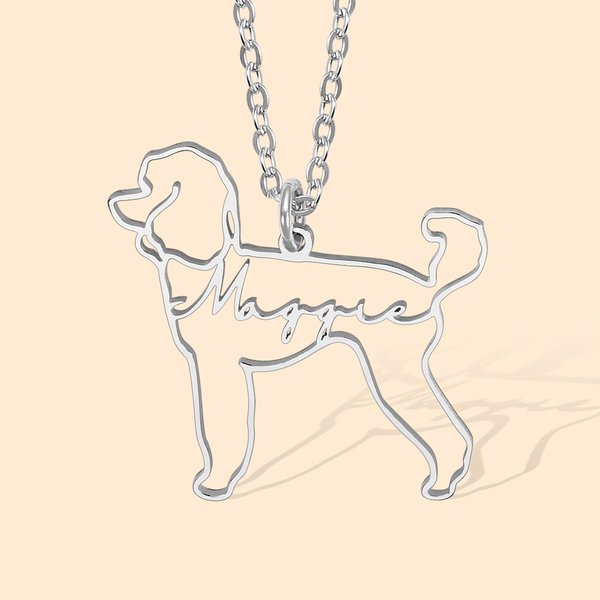 Collana da donna personalizzata con nome del cane, regalo per chi ama gli animali domestici