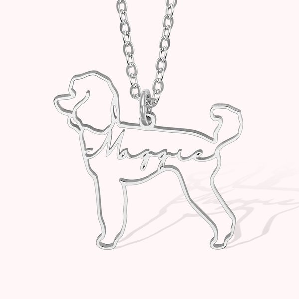 Personalisierte Hund Name Memorial Frauen Halskette Geschenk für Tierliebhaber