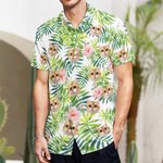 Personalized Hawaiian Summer T-Shirt with Cute Pet Photo For Pet Lover Gift