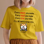 Personalized We'll Be Watching You Pet Dog Cotton T-shirt with Names