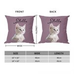 Personalised Pet Throw Pillow Cushion Cover for Couch Sofa Bedroom Gift for Pet Lovers