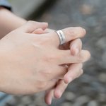 Personalized Men's Engraved Ring Stainless Steel Promise Rings Gifts for Dad