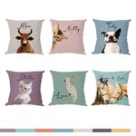 Personalised Pet Throw Pillow Cushion Cover for Couch Sofa Bedroom Gift for Pet Lovers