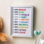 Personalised Kids Room Wall Art with Photo Frame