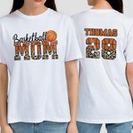 T-Shirt Personnalisé avec Nom et Numéro Cadeau Anniversaire Fête pour Maman Amatrice de Sport avec Ballon