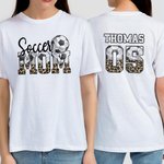 T-Shirt Personnalisé avec Nom et Numéro Cadeau Anniversaire Fête pour Maman Amatrice de Sport avec Ballon