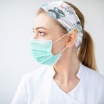 Personalisiertes Krankenschwester-Stirnband mit Knöpfen