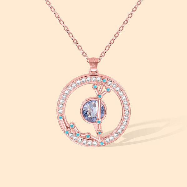 Collar personalizado de Constelaciones del Zodiaco con Piedras de Nacimiento