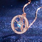 Collar personalizado de Constelaciones del Zodiaco con Piedras de Nacimiento