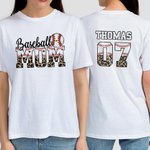 T-Shirt Personnalisé avec Nom et Numéro Cadeau Anniversaire Fête pour Maman Amatrice de Sport avec Ballon