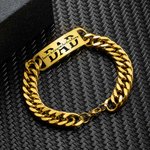 Engraved Hip-Hop Chain Bracelet