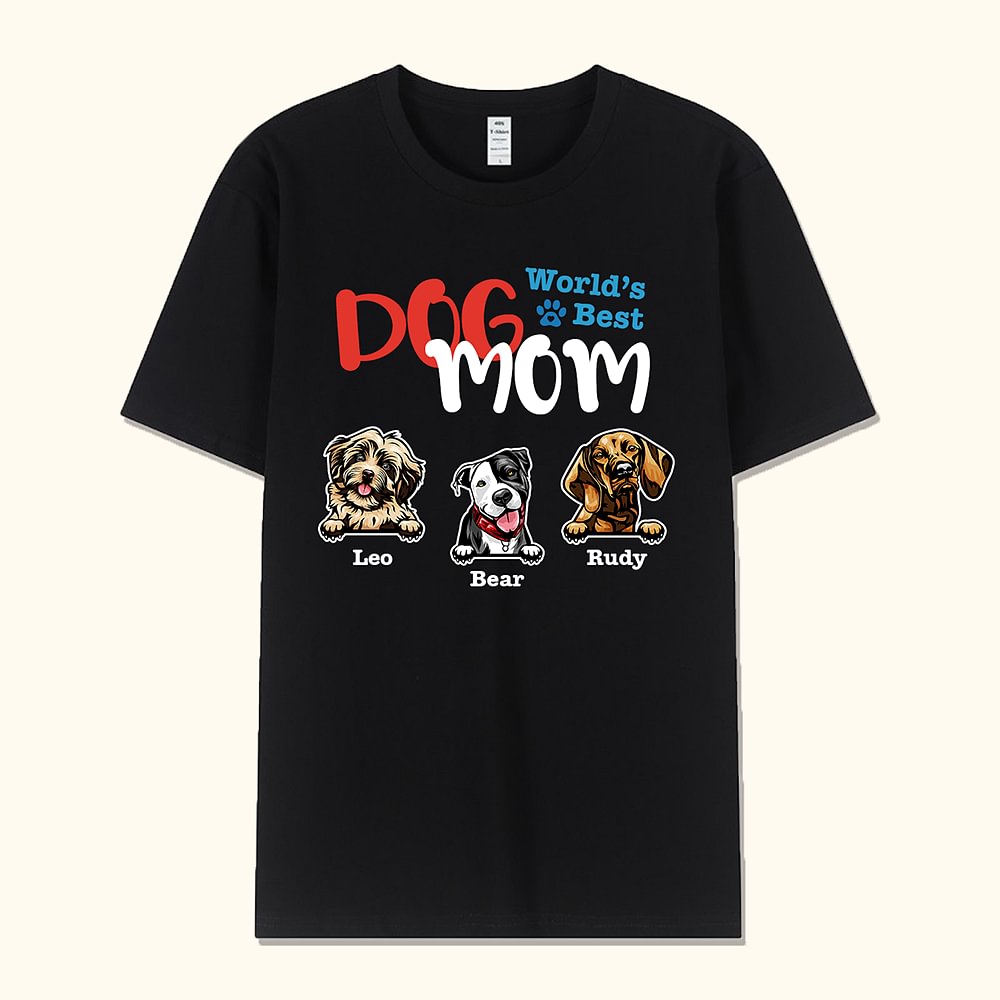 T-shirt personnalisé d'amant de chien pour le cadeau de fête des pères de papa de chien