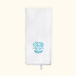 Toalla bordada personalizada con inicial y año