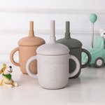 Personalized Silicone Training Cup & Straw for Toddlers