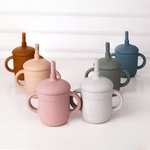 Personalized Silicone Training Cup & Straw for Toddlers