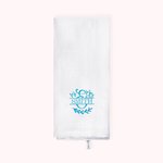 Personalisiertes besticktes Waffelhandtuch mit Initialen und Jahreszahl