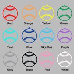 Personalised Name Baseball Dangle Earrings for Women