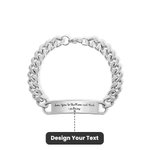 Engraved Hip-Hop Chain Bracelet