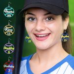 Personalised Name Baseball Dangle Earrings for Women