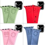 Bracelet de montre personnalisé en silicone de type baseball pour Apple Watch