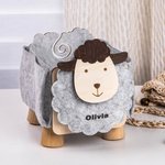Personalized Sheep Shape Crochet Sewing Storage Organizer Yarn Sewing Tools Accessories Box Birthday Christmas Gift for Tailor Handicraft Lover