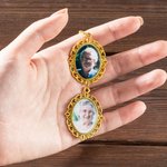 Personalized Vintage Lace Oval Photos Graduation Cap Charm with  Engraved Text Disc Graduation Ceremonies Memorial Gift for Class of 2025 Graduates