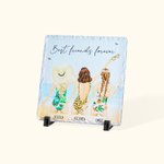 Personalized Best Friends Forever Beach Holiday Style Square Slate Plaque