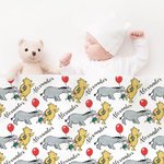 Personalized Classic Winnie the Pooh Soft Blanket with Name Gift for Baby