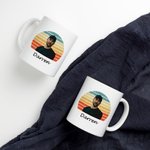 Mug personnalisé avec photo de coucher de soleil pour cadeau de père