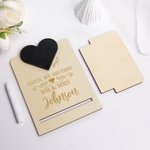 Personalized Wooden Wedding Countdown Stand Desk Decorations
