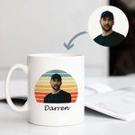 Mug personnalisé avec photo de coucher de soleil pour cadeau de père