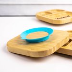 Personalized Square Bamboo Suction Plates for Baby