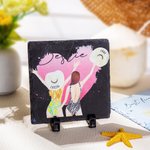 Personalized Best Friends Forever Beach Holiday Style Square Slate Plaque