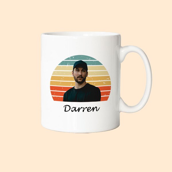 Mug personnalisé avec photo de coucher de soleil pour cadeau de père