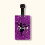 Personalised Ballerina Silhouette Luggage Tag Gift for Dancer