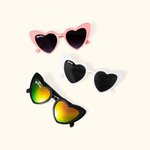 Personalised 5 Pairs Bride and Bridesmaid Heart Shaped Sunglasses for Beach wedding Party