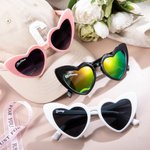 Personalised 5 Pairs Bride and Bridesmaid Heart Shaped Sunglasses for Beach wedding Party