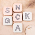 Boîte à Bijoux Personnalisée avec Monogramme Brillant - Cadeau pour Elle
