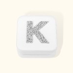 Boîte à Bijoux Personnalisée avec Monogramme Brillant - Cadeau pour Elle