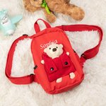 Sac à Dos Maternelle Personnalisé avec Ourson Détachable Nom Cadeau Fête des Enfants Rentrée pour Enfants