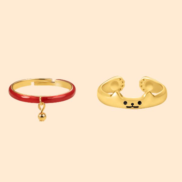Adjustable Cat Rings Set