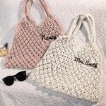 Personalized Women Crochet Beach Tote Bag
