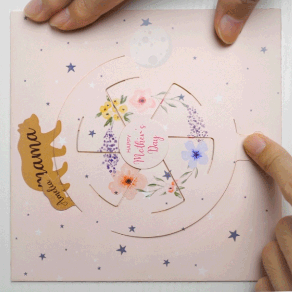 Personalized Greeting Card for Mom I love you to the Moon and back