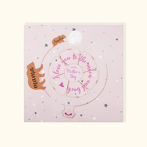 Biglietto d'auguri personalizzato per la mamma Ti amo fino alla Luna e ritorno