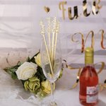 Personalized Wedding Party Centerpiece Acrylic Name Drink Stir Sticks 5 Pcs