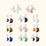 Personalized Pet Collar Moon Crystal Charm