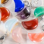 Personalized Pet Collar Moon Crystal Charm